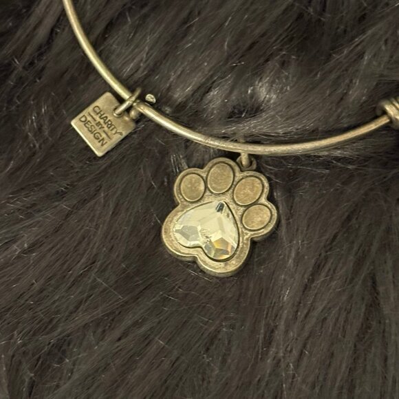 Alex and Ani Heart Cz Paw Bracelet - Picture 2 of 4